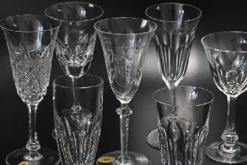 Gläser Kristallglas handgeschliffen der Kristallglas GmbH Oberursel, Design: Franz Burkert