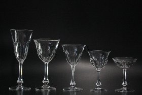 Glser der Kristallglas GmbH Oberursel, handgeschliffen