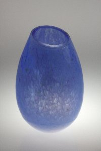 Vase Millefioritechnik hellblau, Hessenglas GmbH Stierstadt