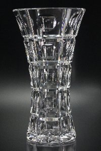 Vase Bleikristall farblos handgeschliffen, Hessenglas GmbH Stierstadt