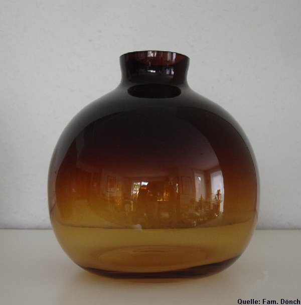 Vase mundgeblasen Farbe: Topas, Hessenglas GmbH Oberursel-Stierstadt