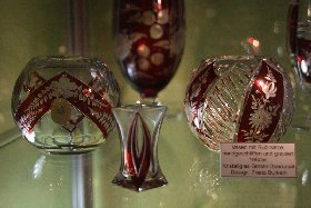 Rotätze-Vasen der Kristallglas GmbH Oberursel