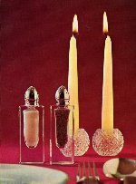 Kerzenständer und Streuer handgeschliffen der Kristallglas GmbH Oberursel, Design: Franz Burkert