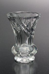 Vase handgeschliffen der Kristallglas GmbH Oberursel, von Rudolf Seibt und Franz Burkert