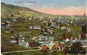 Postkarte Albrechtsdorf im Isergebirge 30er Jahre