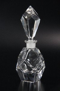 Parfümflakon Kristallglas handgeschlifffen, Kristallglas GmbH Oberursel, Design: Franz Burkert