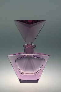 Parfümflakon handgeschliffen alexandrin, Kristallglas GmbH, Design: Franz Burkert