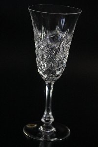 Sektglas Kristallglas handgeschliffen, Kristallglas GmbH Oberursel, Design Franz Burkert