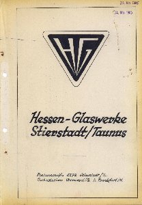 Musterbuch Hessen-Glaswerke von 1965