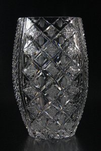 Vase Bleikristall handgeschliffen, Ausfhrung durch Herrn Georg Flecker, Oberursel