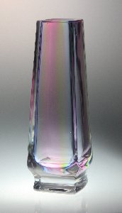 berfang-Vase Regenbogen, handgeschliffen der Hessenglas GmbH