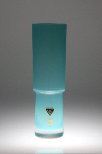 Vase hellblau der Glashtte Hessenglas GmbH in Stierstadt