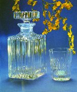 Whiskyflasche "Canadian" der Kristallglas GmbH, Oberursel, Design: Franz Burkert, Kristallglas handgeschliffen