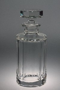 Whiskyflasche Nr. 1251 Flächenschliff Kristallglas handgeschliffen, Kristallglas GmbH Oberursel, Design: Franz Burkert