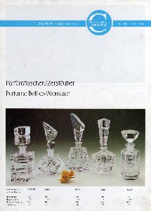 Katalog Cristallerie OBerursel 1991 nach Umzug nach Ilmenau/Thüringen, Design: Franz Burkert