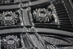 Detail Bleikristallplatte, Kristallglas GmbH Oberursel, Design: Franz Burkert